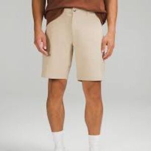 SIZE 30 Lululemon Athletica Tan Flat Front Shorts Versatile Casual Wear